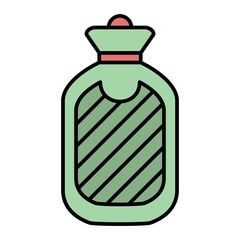 Vector Hot Water Filled Outline Icon Design