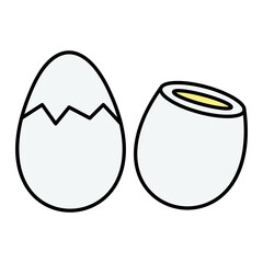 Vector Eggs Filled Outline Icon Design