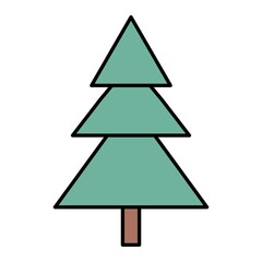 Fototapeta premium Vector Pine Tree Filled Outline Icon Design