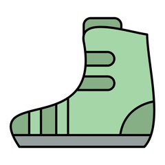 Vector Rain Boots Filled Outline Icon Design