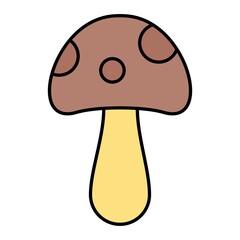 Obraz premium Vector Mushroom Filled Outline Icon Design