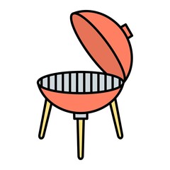 Vector Grill Filled Outline Icon Design