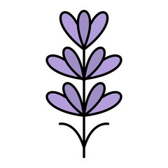 Vector Lavender Filled Outline Icon Design