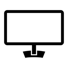 Vector Monitor Glyph Icon Design