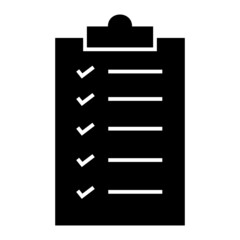 Vector Checklist Glyph Icon Design