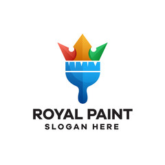 Royal Paint Gradient Colorful Logo Design