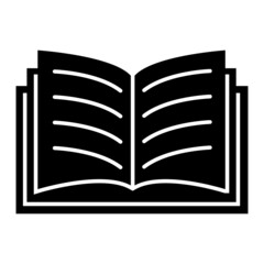 Vector Open Book Glyph Icon Design
