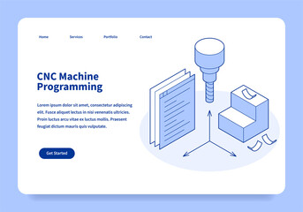 CNC Machine Programming Landing Page Concept