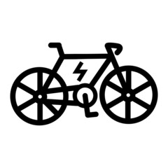 Fototapeta premium Vector Electric Bicycle Glyph Icon Design