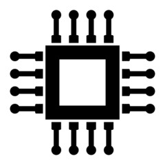 Vector Processors Glyph Icon Design