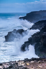 Mer en furie, le Souffleur, saint leu, île de la Réunion 