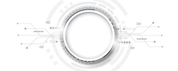 Grey white Abstract technology background,Hi tech digital connect, communication, high technology concept, science background