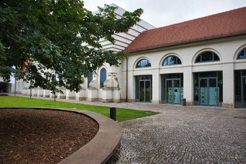 Blick zum ehemaligen Reitstall im Schloss Köthen, Sachsen Anhalt, Deutschland