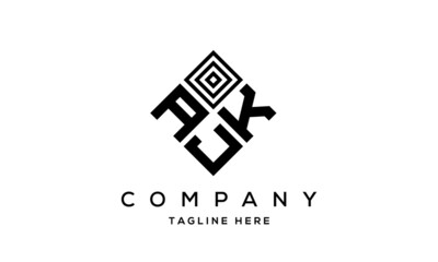 AKJ square three latter logo vector