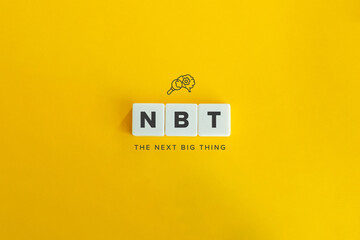 The Next Big Thing Phrase, Banner and Conceptual Image. Minimal aesthetics.