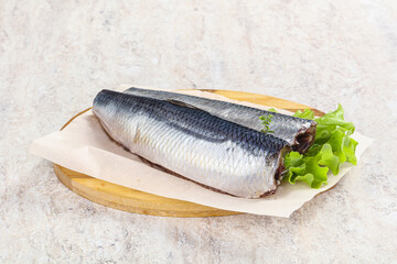 Herring fillet with skin for cooking