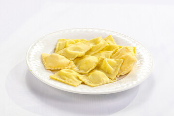 Italian traditional dumplings tortelini with meat