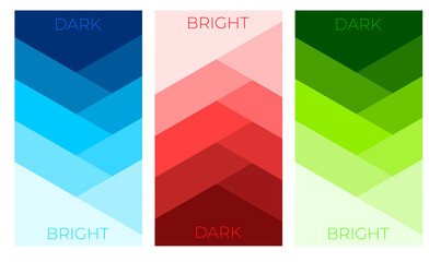 Fototapeta premium gradation color arrangement, wave color background light to dark.