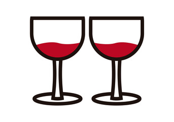 Icono de copa de cristal de vino.
