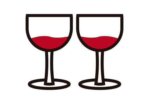 Icono de copa de cristal de vino.