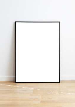 Rectangular mock up frame by white wall