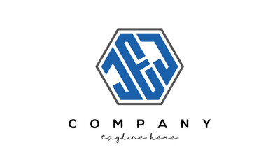 letters JEJ creative polygon logo victor template	

