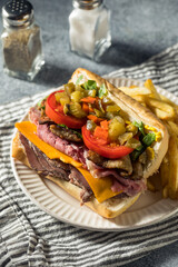 Homemade Chicago Jim Shoe Roast Beef Sandwich