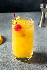 Boozy Refreshing Vodka Harvey Wallbanger Cocktail