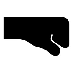 Fist icon black color vector illustration flat style image