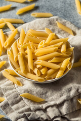 Homemade Raw Dry Penne Pasta