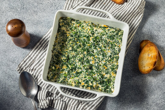 Homemade Creamy Baked Spinach Dip