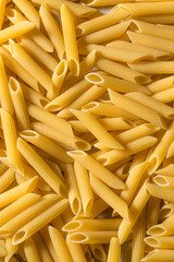 Homemade Raw Dry Penne Pasta