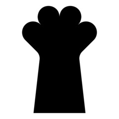 Cat paw foot cat's leg cute domestic animal icon black color vector illustration flat style image