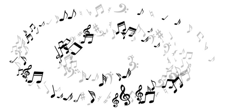 Musical note symbols vector wallpaper. Melody