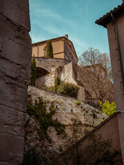 Back view of Avignon Cathedral. Avignon, Provence, France