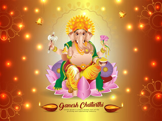 Indian festival of happy ganesh chaturthi celebration background