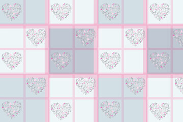 seamless pattern with hearts, background in hearts