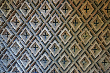 Interior design and room decoration decorated with wooden craft and furniture