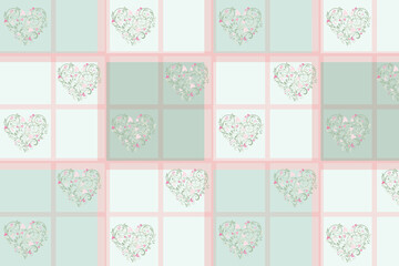 seamless pattern with hearts, background in hearts