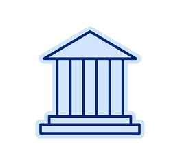 Vector university line icon. Flat illustration in thin line, outline and stroke style. Modern and simple government symbol for the application, website, interface, infographics