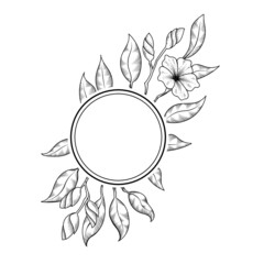 Fototapeta premium beautiful vintage frame vector design. floral vintage frame design