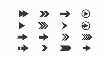 Arrow icon vector set. Vector isolated illustration