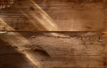 Holzplatte mit Lichtstimmung