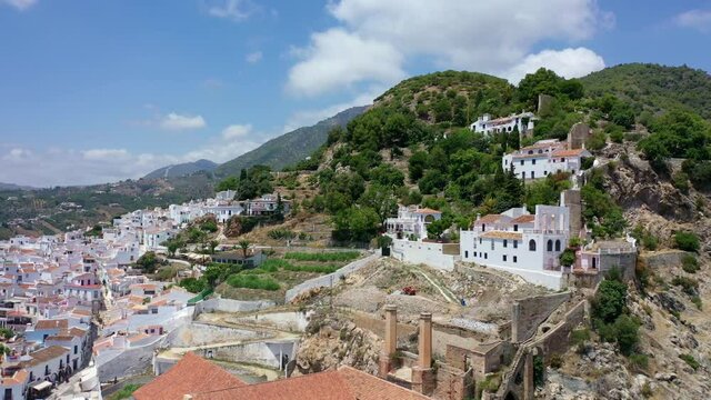 The picturesque town of Frigiliana located in the mountainous region of Malaga, Andalusia, Spain