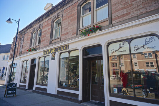 Beauly / Scotland - July 5, 2017: Campbell and Co, commonly known as Campbells of Beauly, was established in 1858 by the Campbell family.