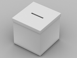 3D ballot box great for topics like presidential, parliamentary election.