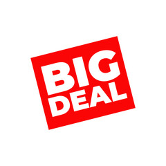 Big deal word text logo design template