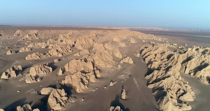 Yardang in desert,4K