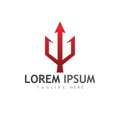 Trident Logo Template vector icon