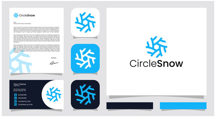 abstract geometry circle ice snow design inspiration premium